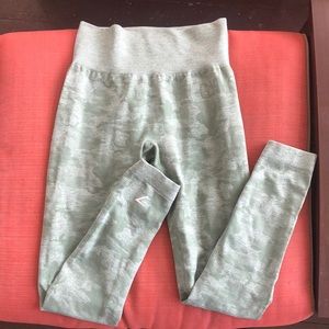 Gymshark light green camo leggings